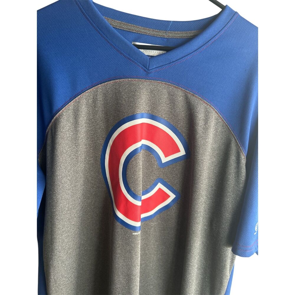 Genuine Merchandise  True Fan  Mens Chicago Cubs Jersey  Blue Spring  Baseball